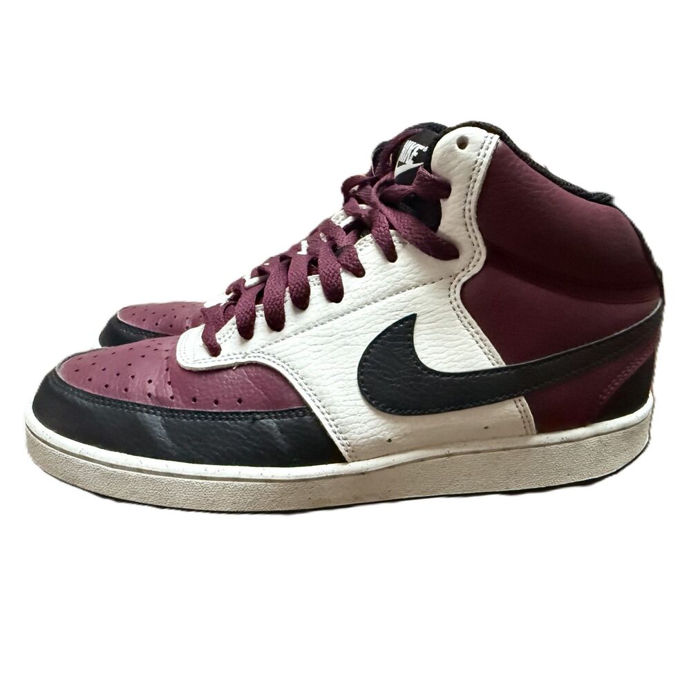 Nike Court Vision Mid Next Nature Dark Beetroot/Sail/Black Men's Size 8.5